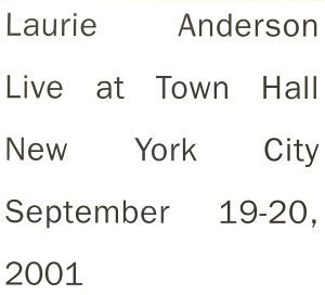 Live at Town Hall: New York City 19-20 September 2001