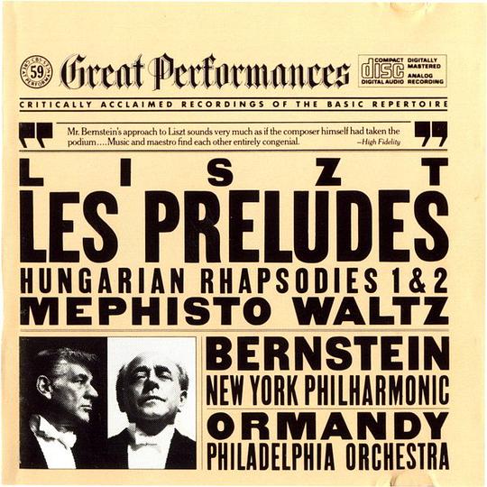 Les Preludes Hungarian Rapsodies 1 & 2 Mephisto Waltz