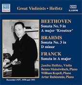 Heifetz: Beethoven, Brahms & Franck Sonatas