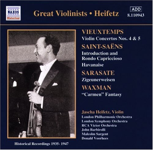 Great Violinists - Heifetz: Vieuxtemps, Saint-Saens, Sarasate, Waxman
