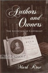 Authors and Owners (Harvard University Press 1993)