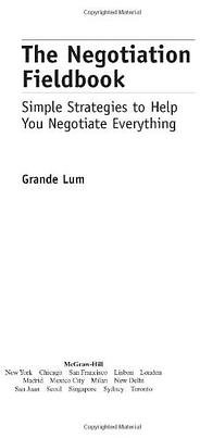 the NEGOTIATION FIELDBOOK (未定义出版社 2004)
