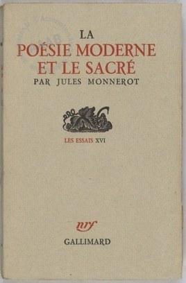 La Poésie moderne et le sacré