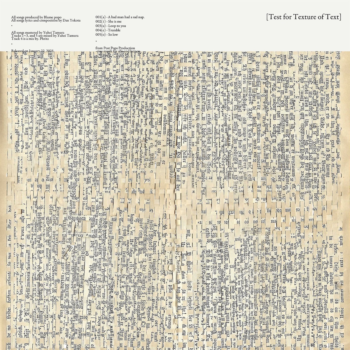 Test for Texture of Text - EP