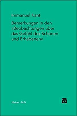 Bemerkungen in den "Beobachtungen über das Gefühl des Schönen und Erhabenen" (1764)