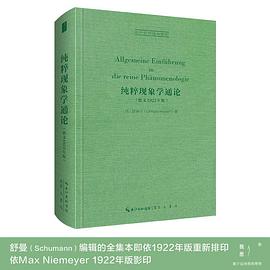 纯粹现象学通论(德文)-西方哲学经典影印19