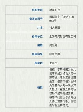 特大暴雨