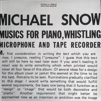 Musics for Piano, Whistling, Microphone, and Tape Recorder