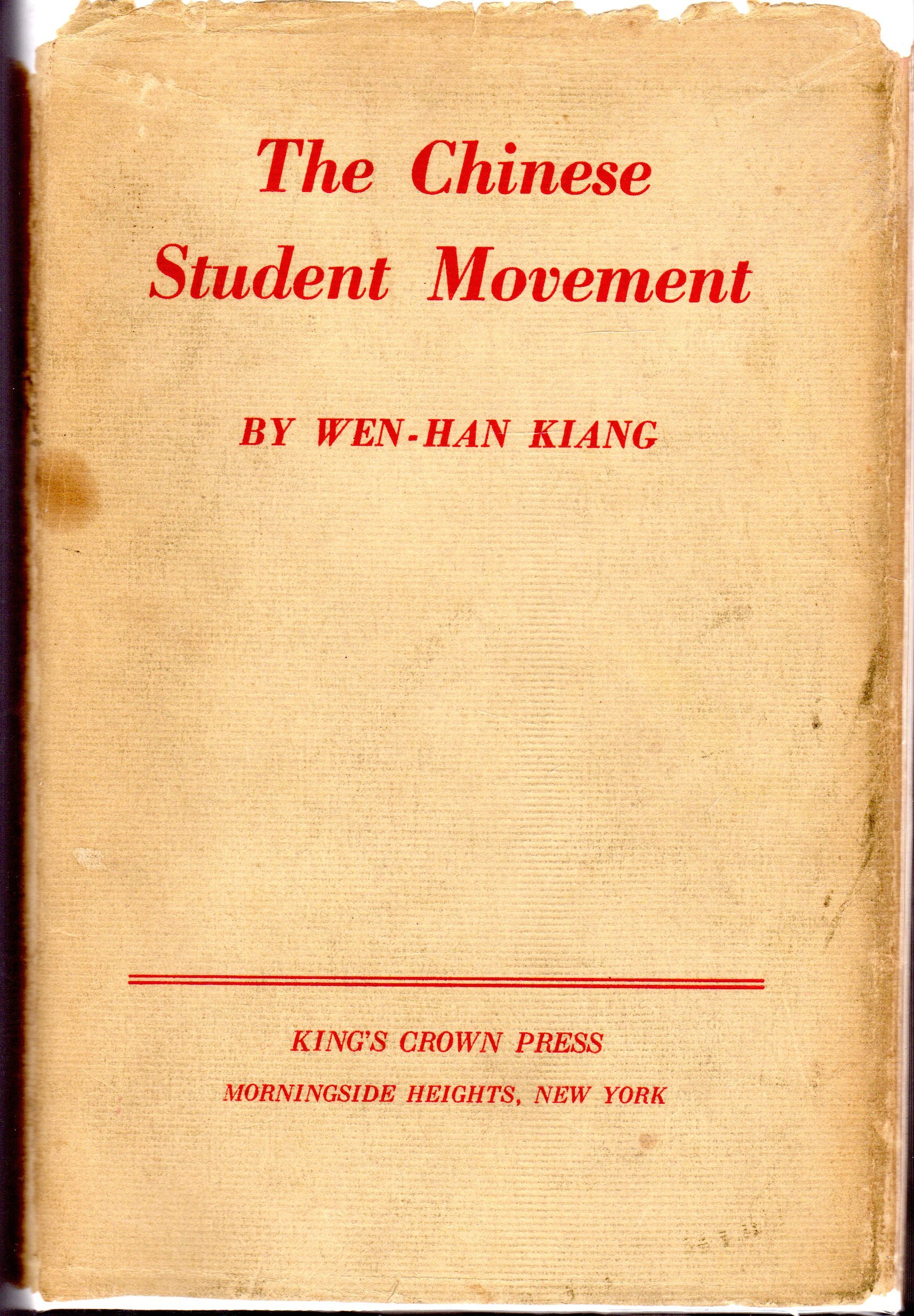 The Chinese student movement