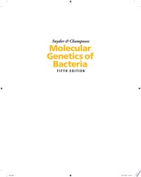 Snyder and Champness Molecular Genetics of Bacteria