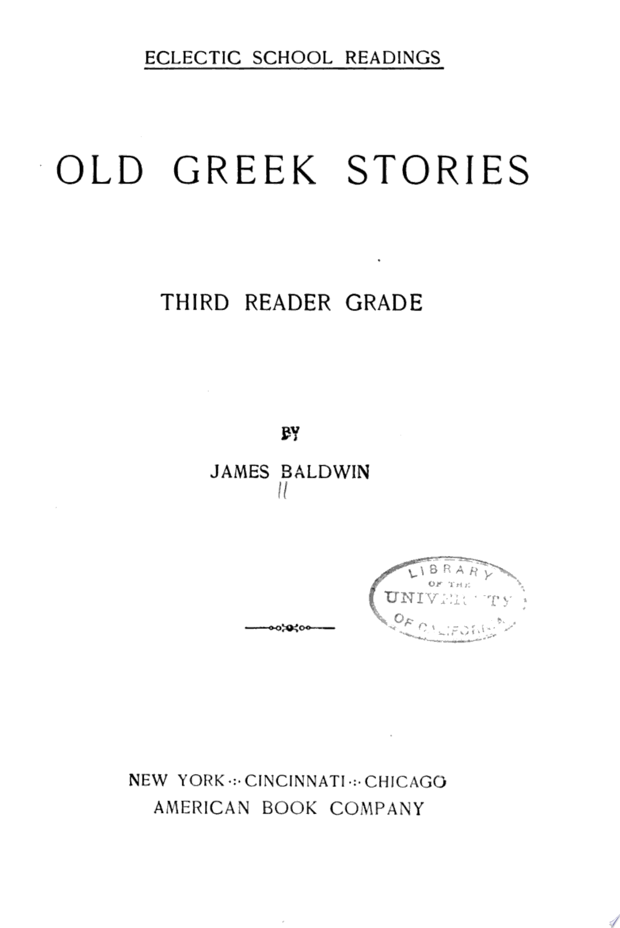 Old Greek Stories