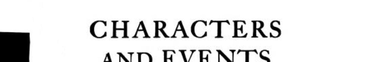 Characters and Events