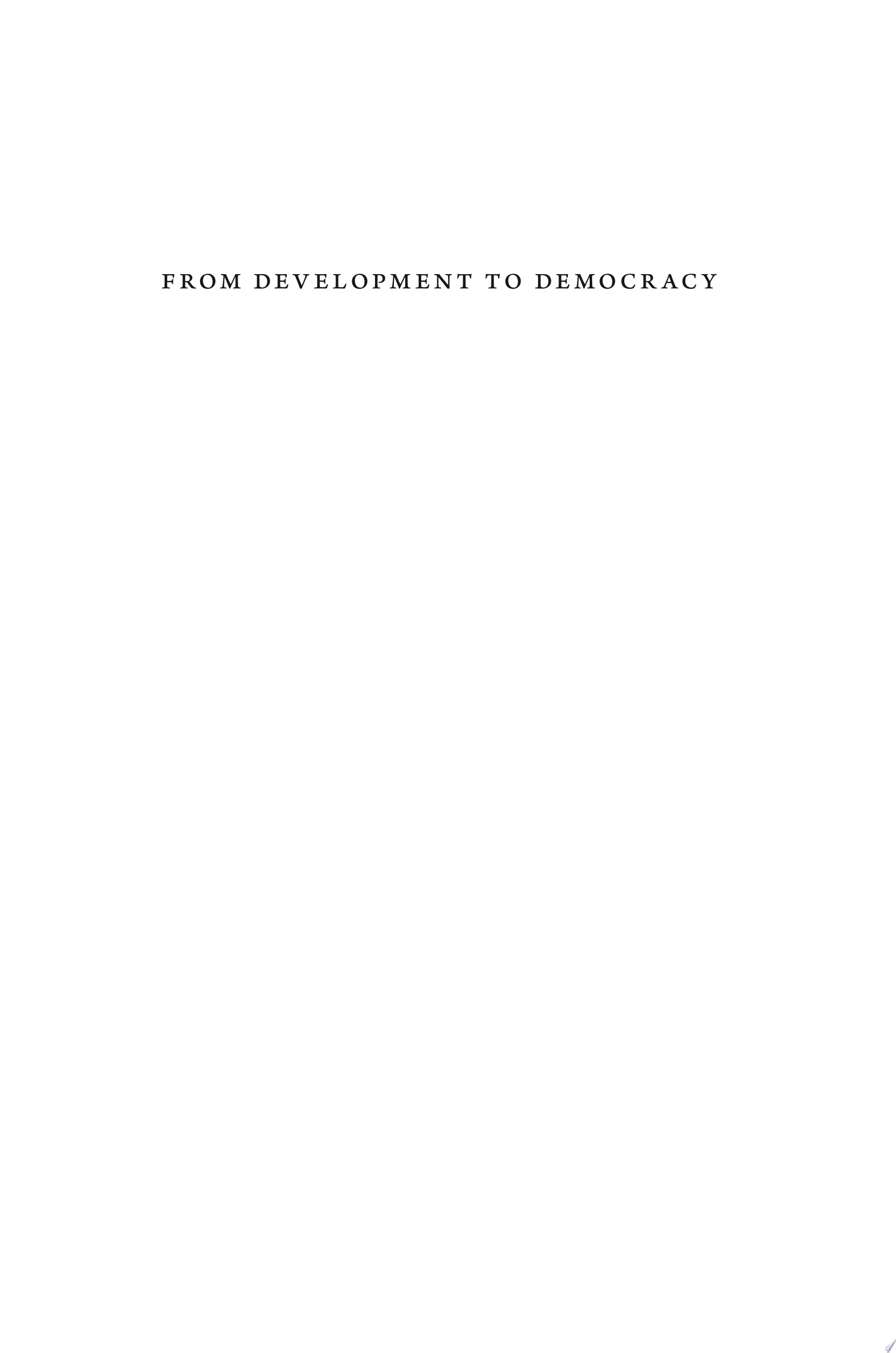 From Development to Democracy