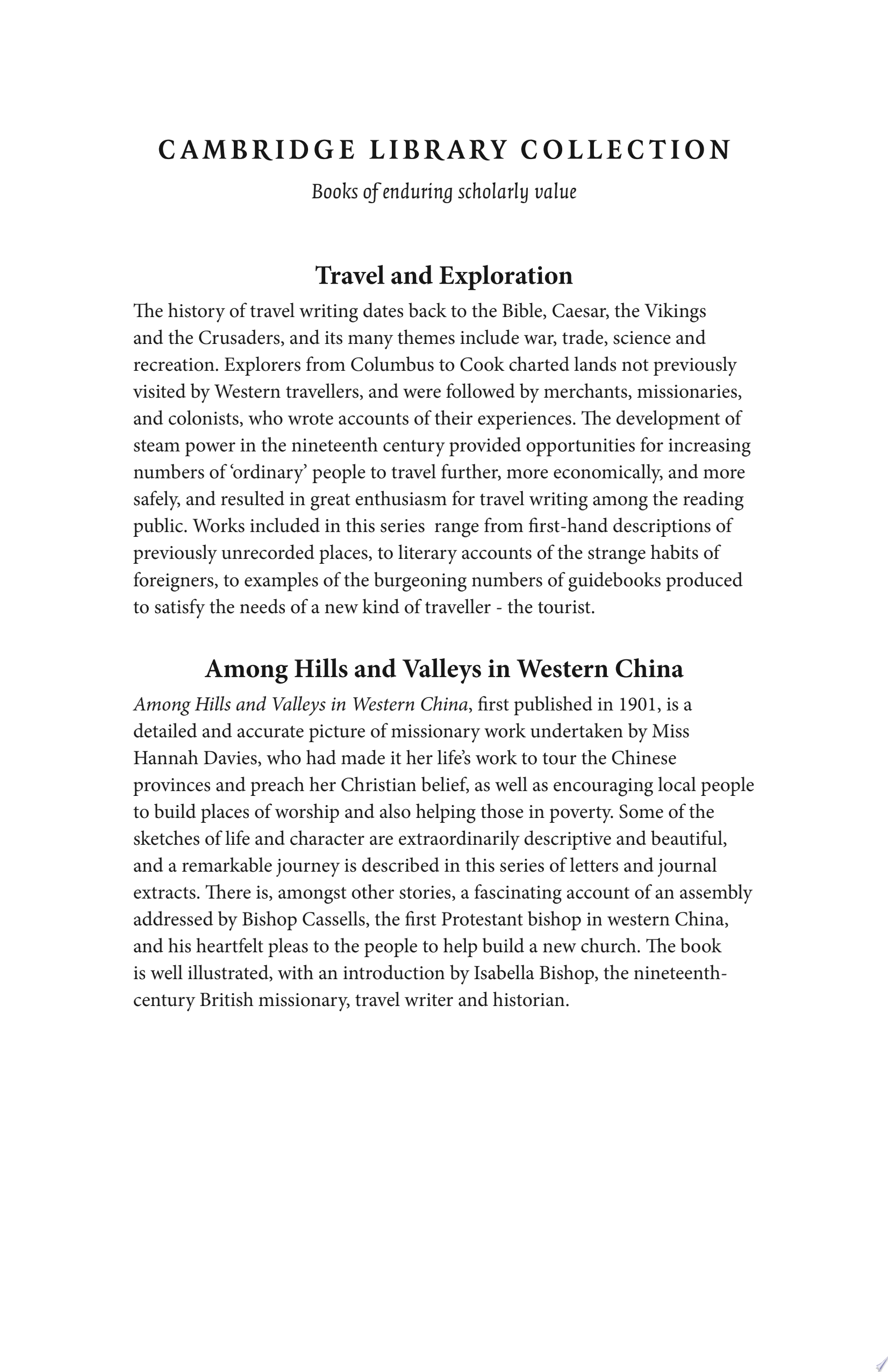 Among Hills and Valleys in Western China
