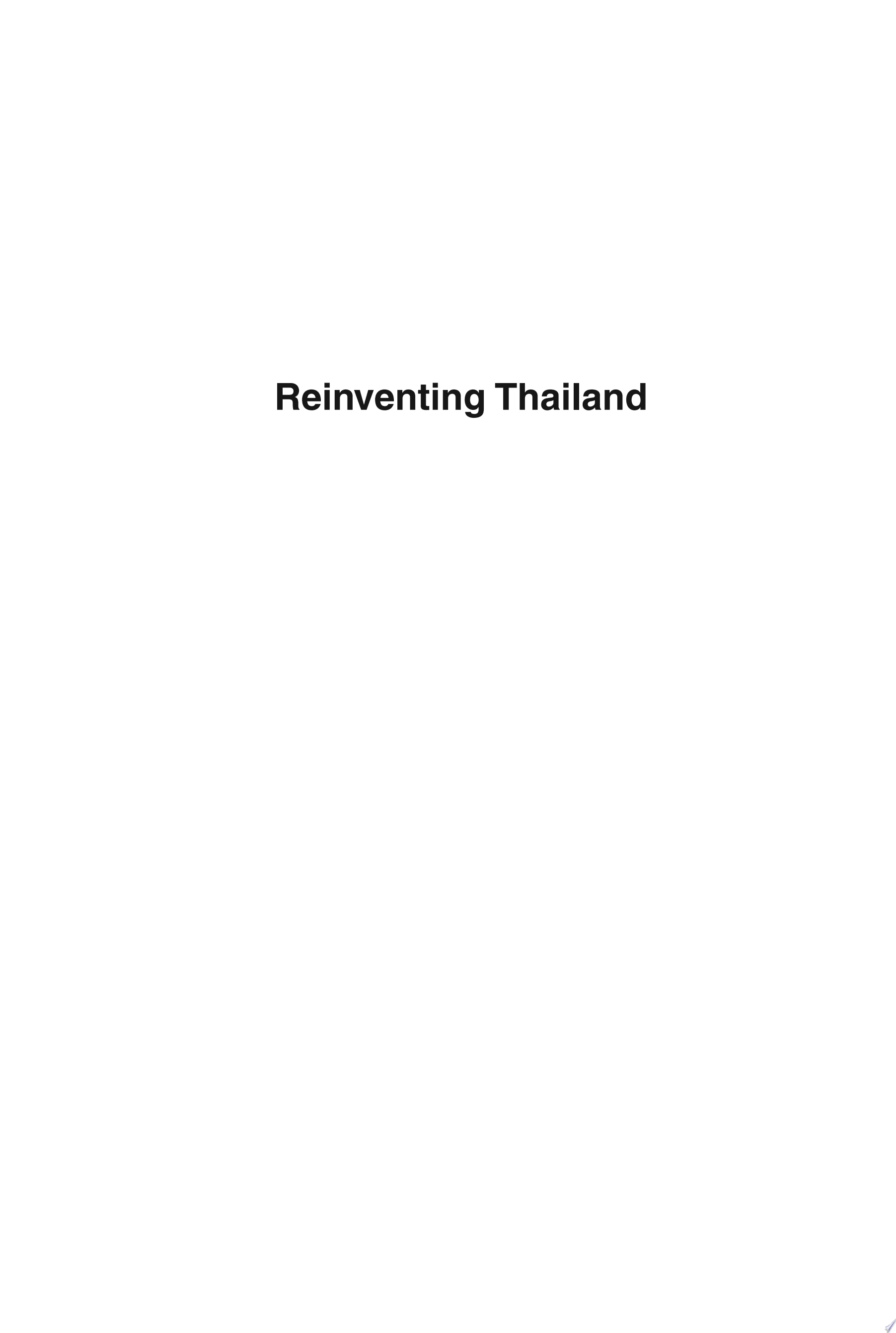 Reinventing Thailand