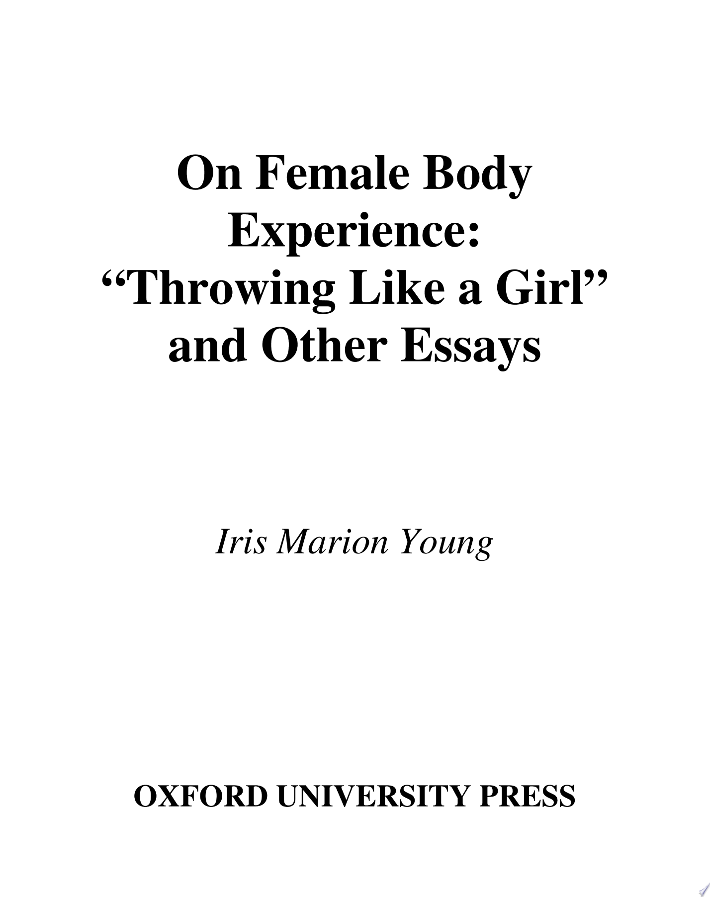 On Female Body Experience