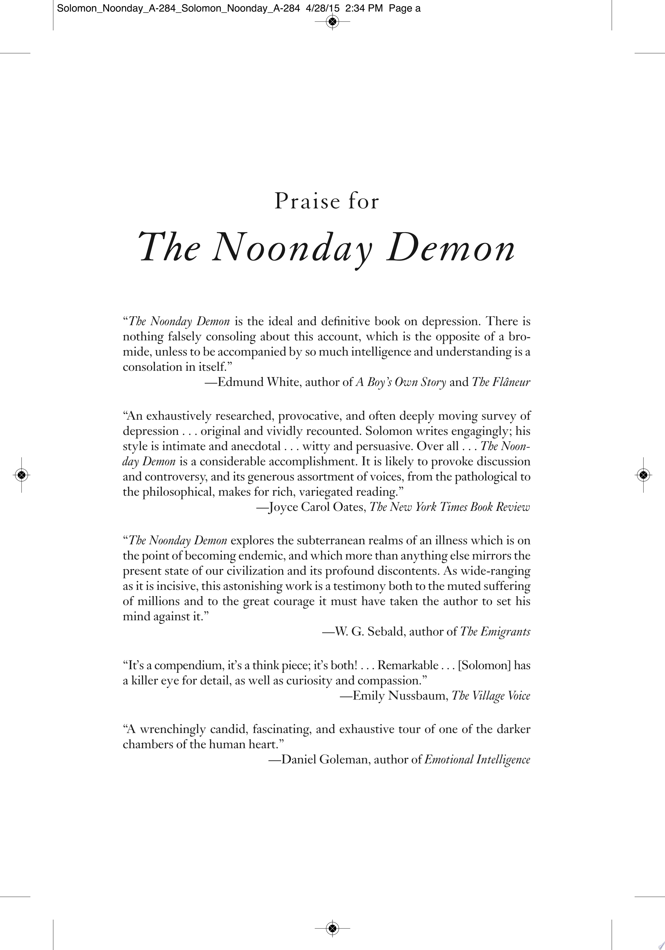 The Noonday Demon