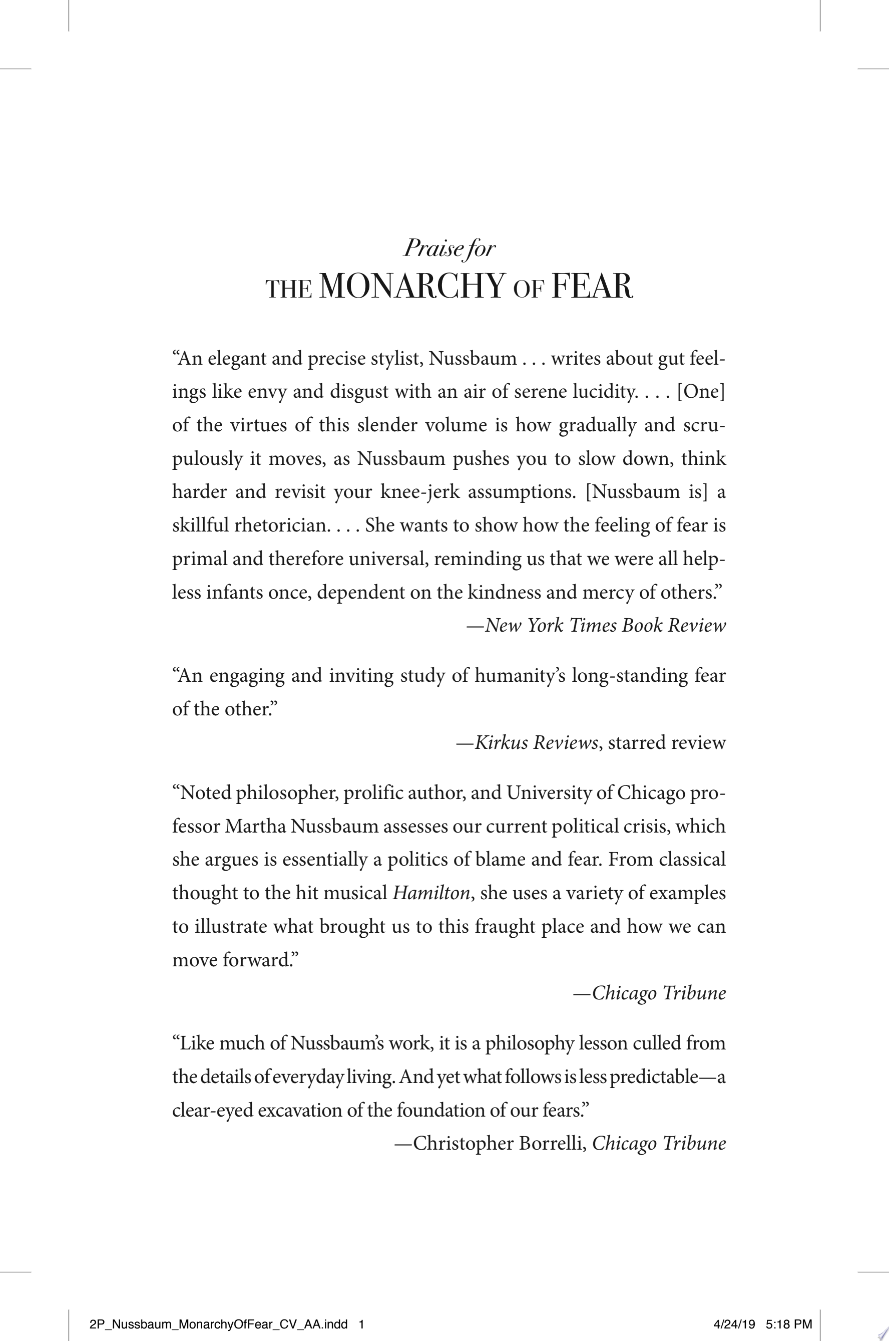 The Monarchy of Fear