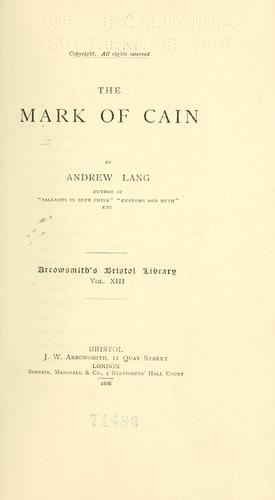 The mark of Cain
