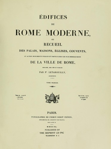 Édifices de Rome moderne