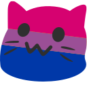 Emoji queercat_bisexual