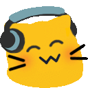 Emoji ablobcatheadphones
