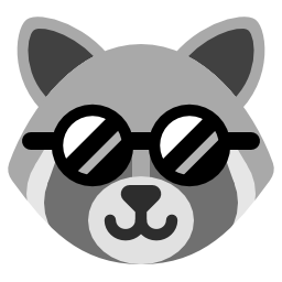 Emoji raccoon_cool