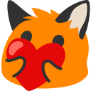 Emoji blobfoxheart